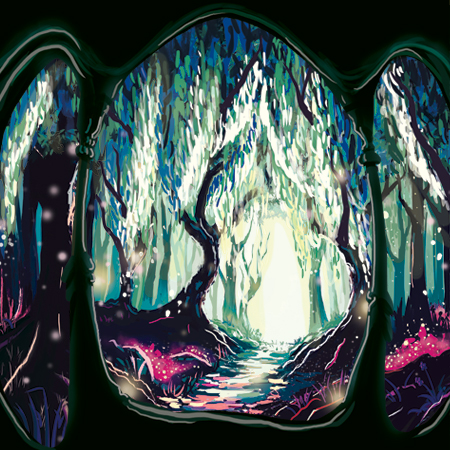 Illustration of magical woods