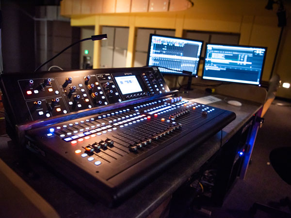 The audio mixer of a theatre.