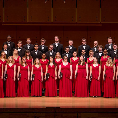 The Concert Choir on stage.